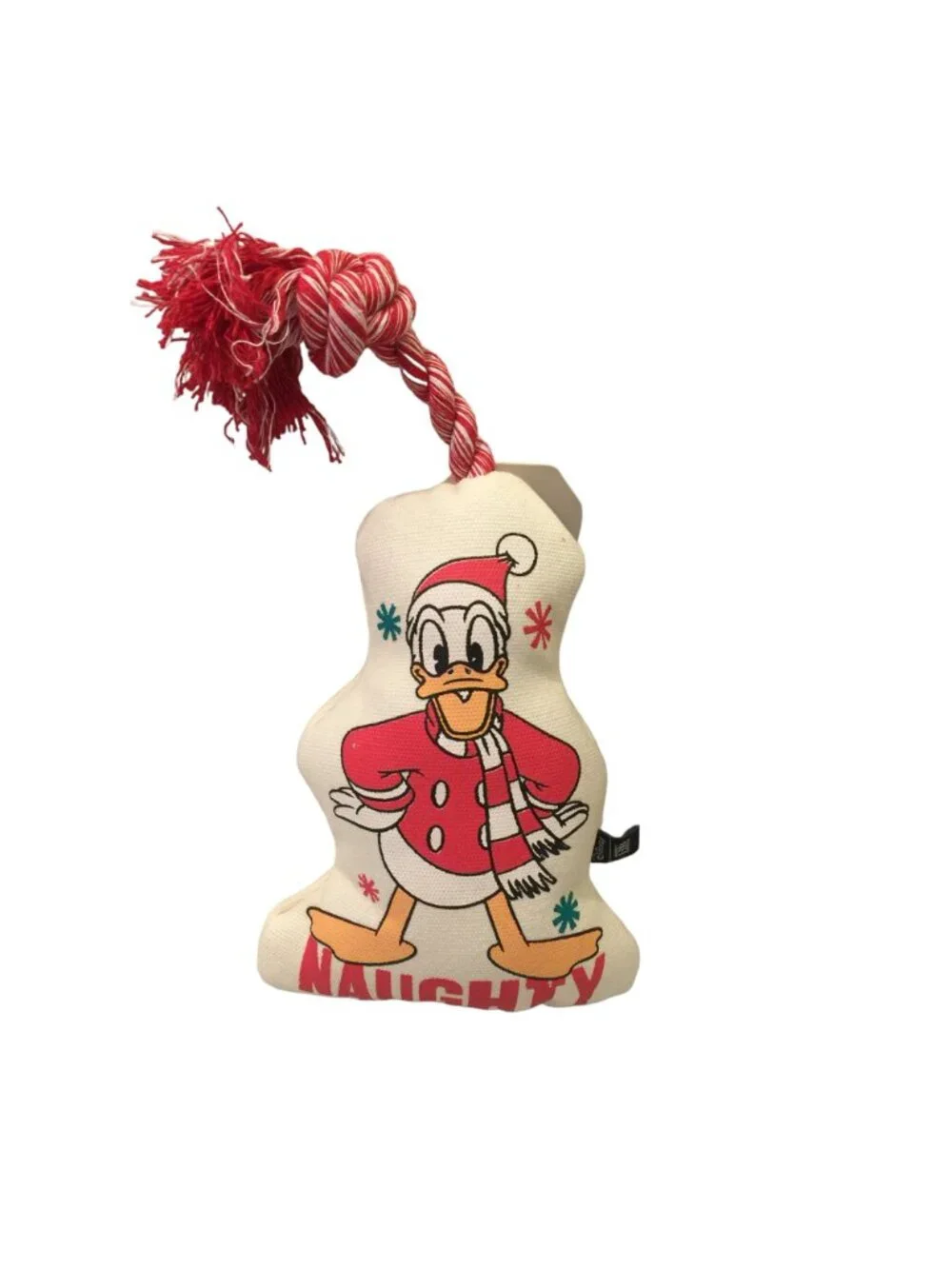 Disney x Harry Barker Mickey Mouse Nice Donald Duck Naughty Canvas Squeak Rope D